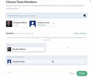 Screenshot of setting up a contract review checklist inside Contract Hound