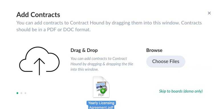 mobile contract uploads